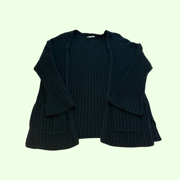 American Eagle Bell Sleeve Knit Cardigan, Black, Size L - Picture 1 of 3